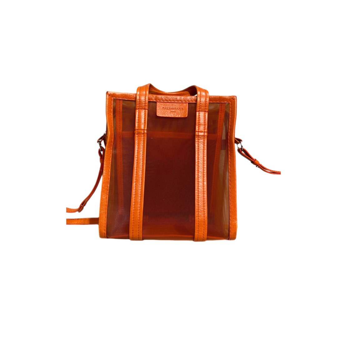 Balenciaga Orange Plastic Tote Bag