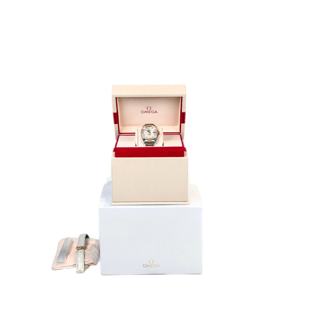 Omega Seamaster Gold/Steel Diamond Auto Watch