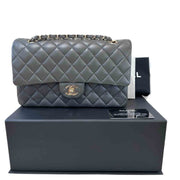 Chanel Med Grey Classic Flap Bag - Jiaxyk