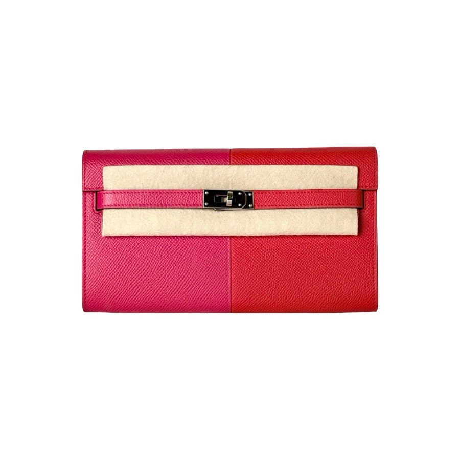 Hermes Kelly To Go Bag Epsom Pink/Red/Blue Triple Color