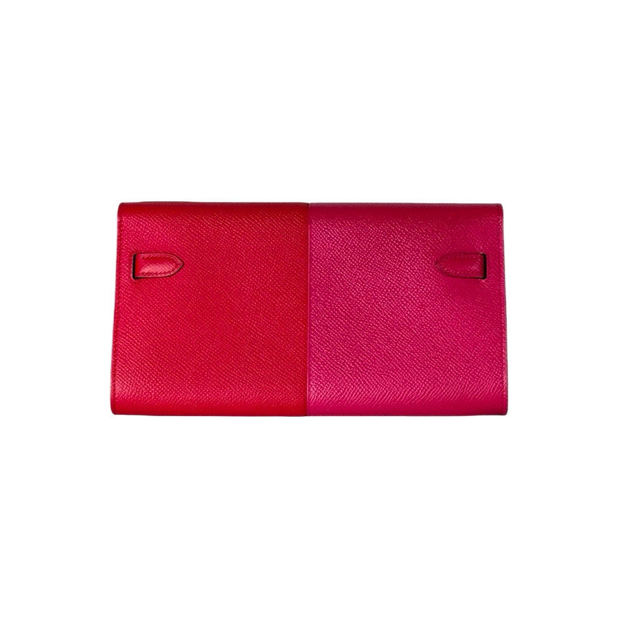 Hermes Kelly To Go Bag Epsom Pink/Red/Blue Triple Color