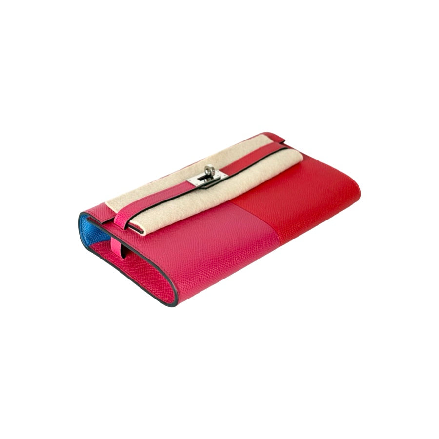 Hermes Kelly To Go Bag Epsom Pink/Red/Blue Triple Color