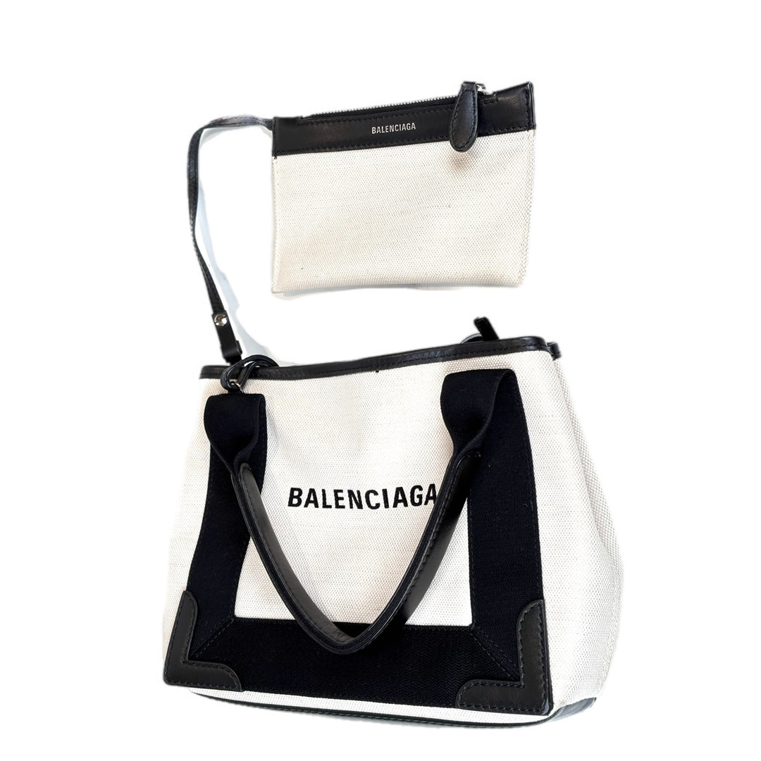 Balenciaga Cabas Canvas Tote Bag