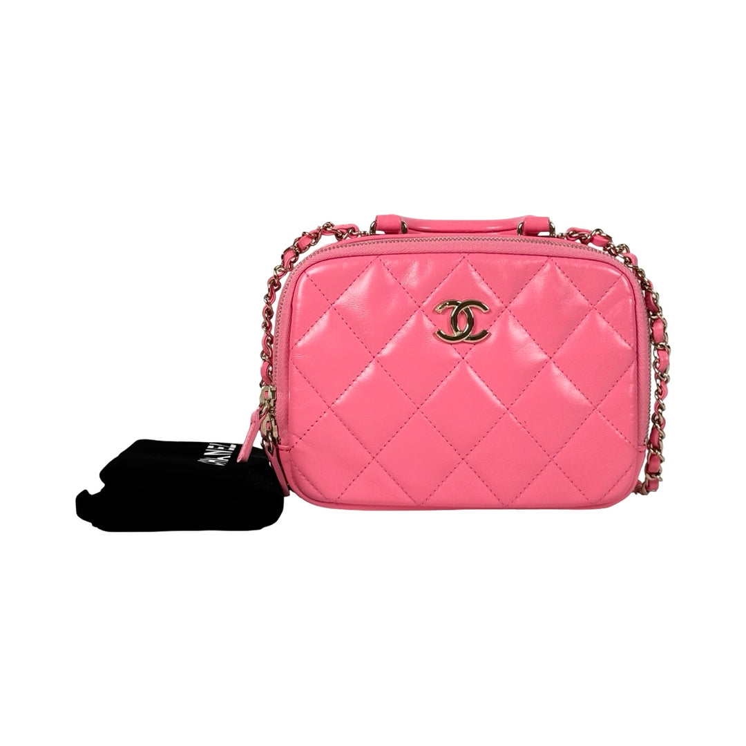 Chanel Pink Top Handle Camera Bag