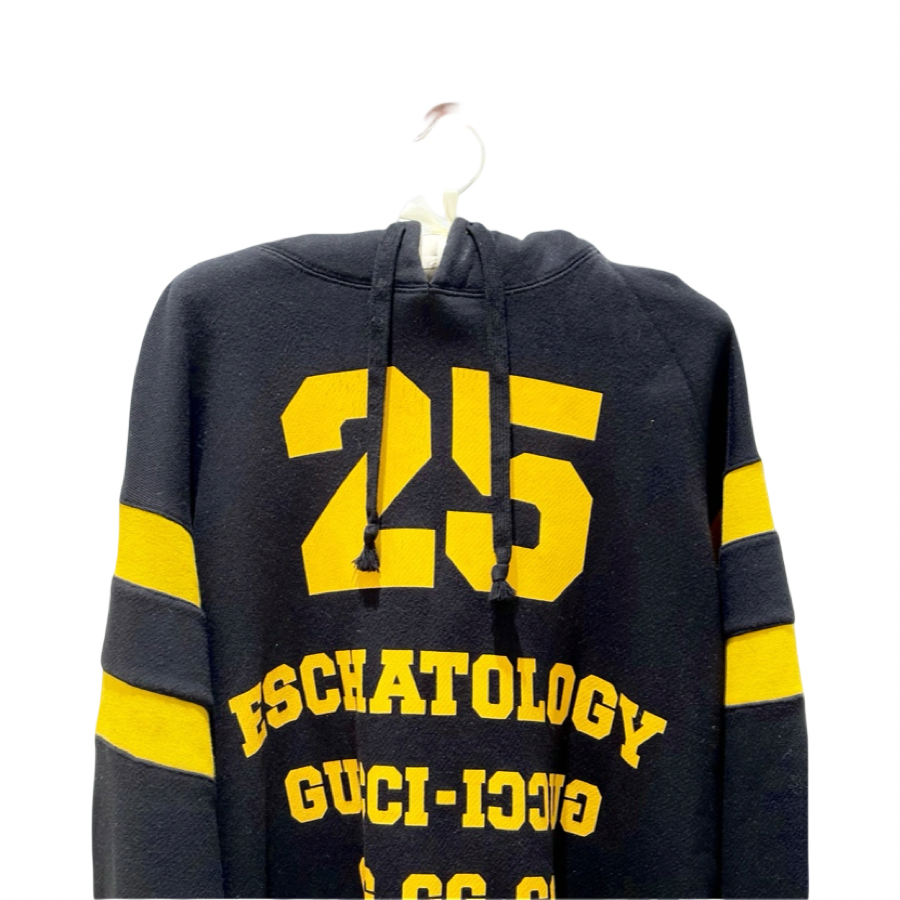 Gucci Hooded Graphic Sweatshirt Black#M