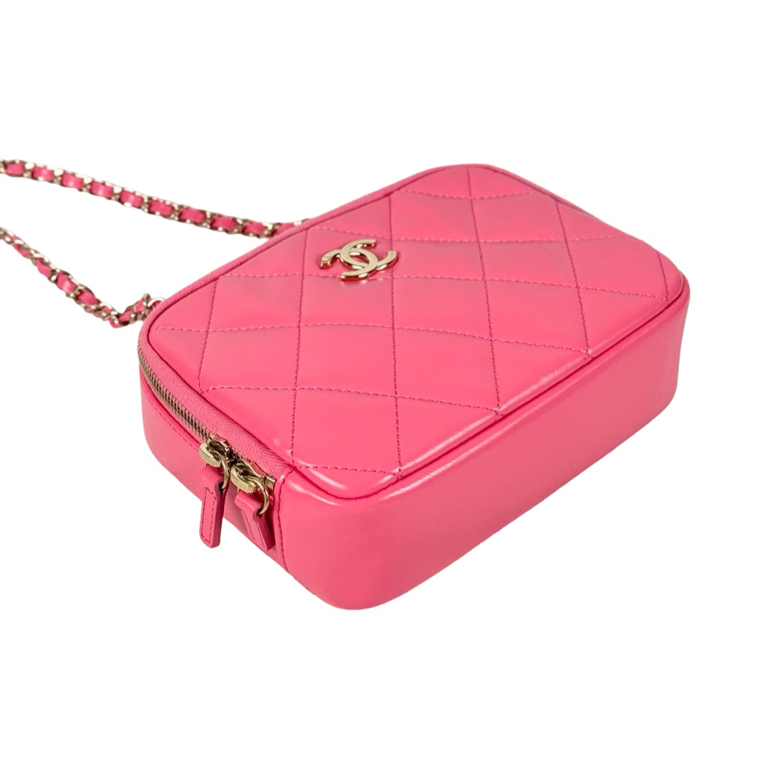 Chanel Pink Top Handle Camera Bag