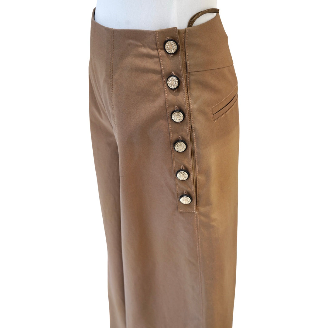 Chanel 20C Runway Bronze Cotton Cargo Pants #34