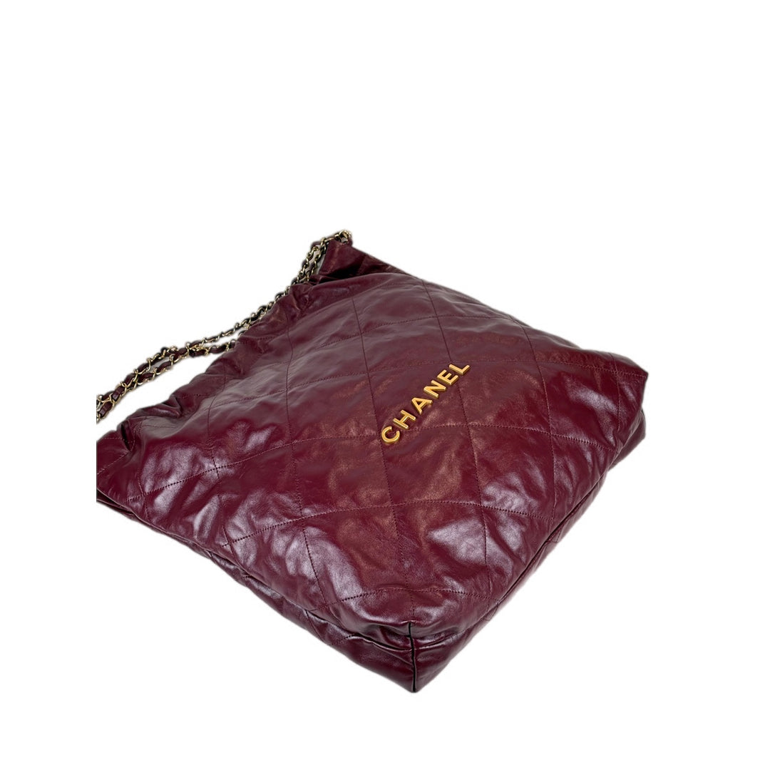 Chanel 22 Large Bag Burgundy