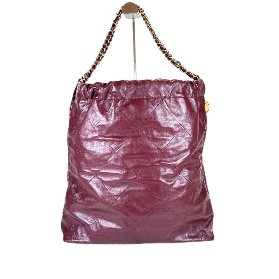 Chanel 22 Large Bag Burgundy