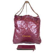 Chanel 22 Large Bag Burgundy
