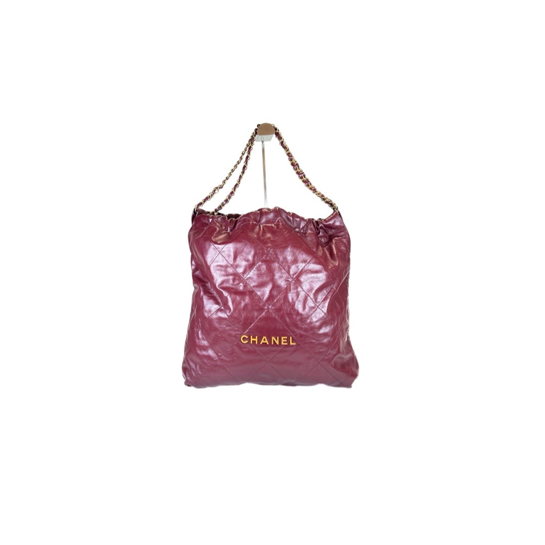 Chanel 22 Large Bag Burgundy