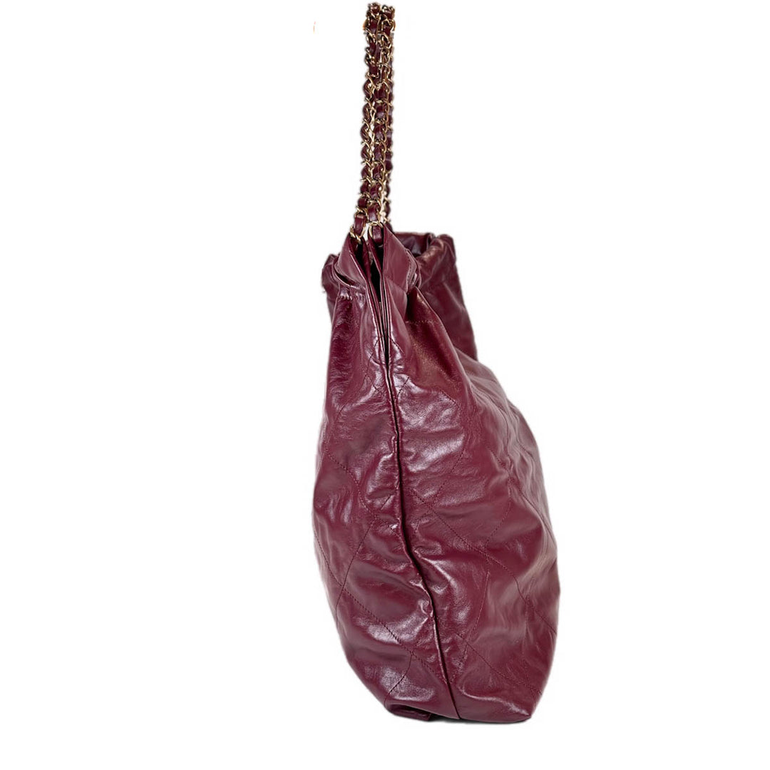 Chanel 22 Large Bag Burgundy
