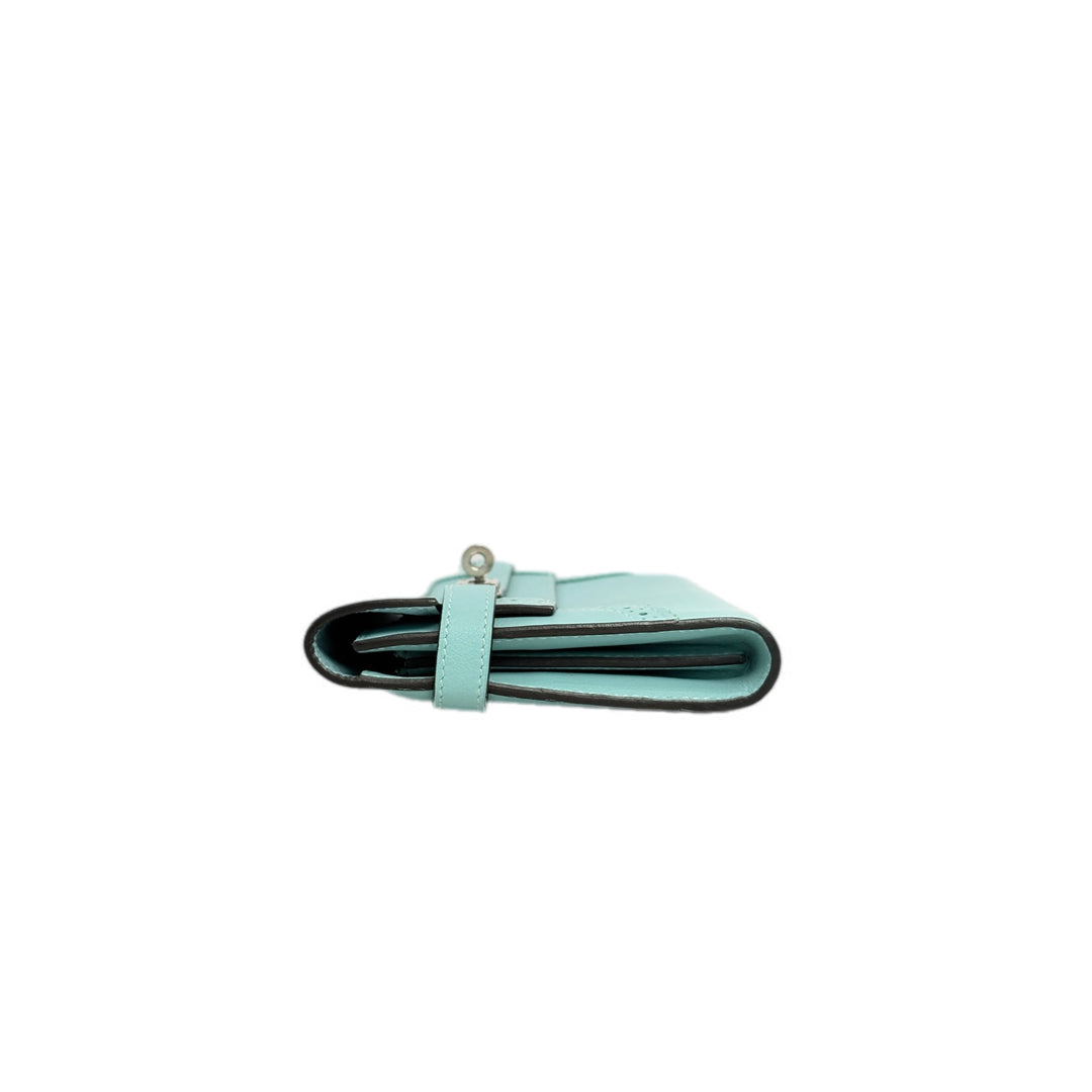 Hermes Blue Long Wallet Kelly