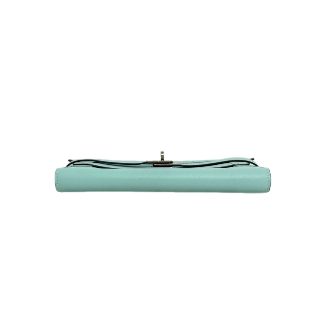 Hermes Blue Long Wallet Kelly