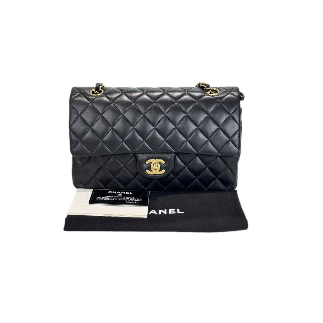 Chanel Classic Flap Medium Bag Black Lambskin