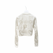 Chanel White Crochet Cardigan #34