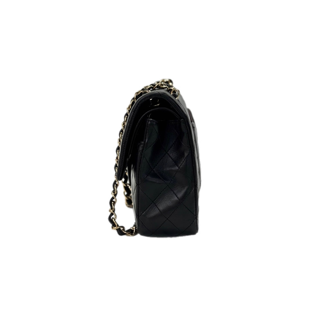 Chanel Classic Flap Medium Bag Black Lambskin