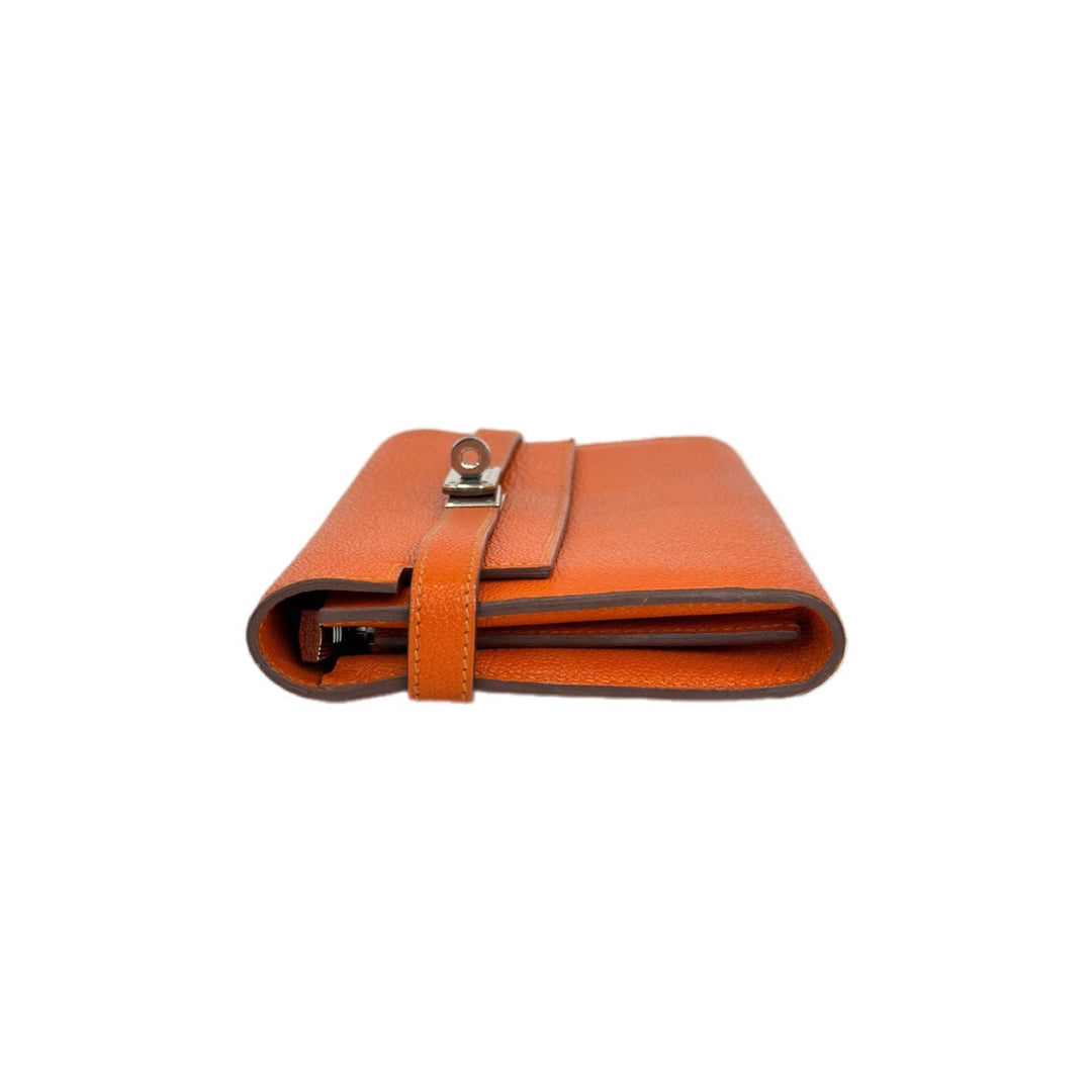 Hermes Orange Epsom Long Kelly Wallet
