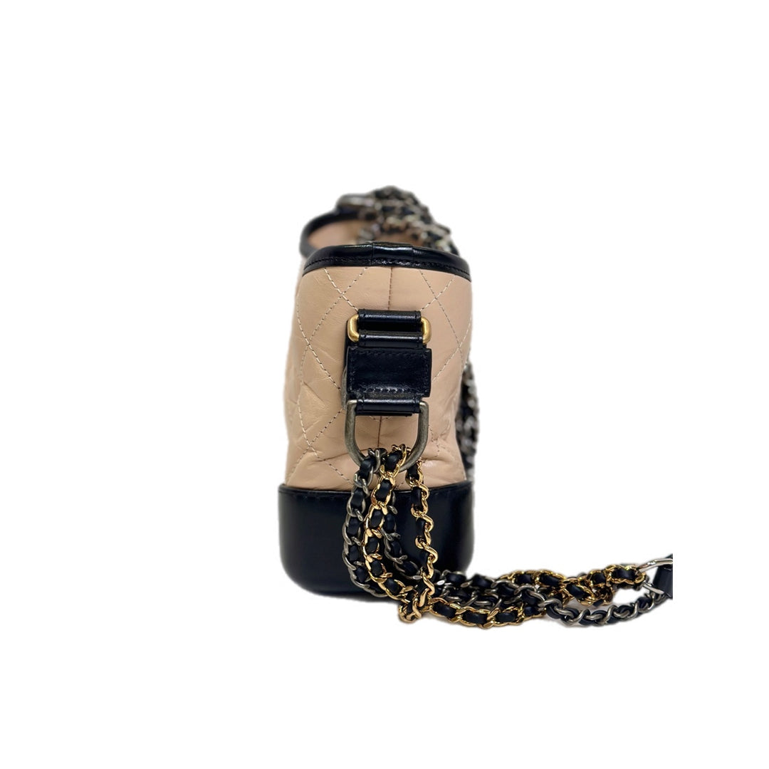 Chanel Gabrielle Small Cream Black