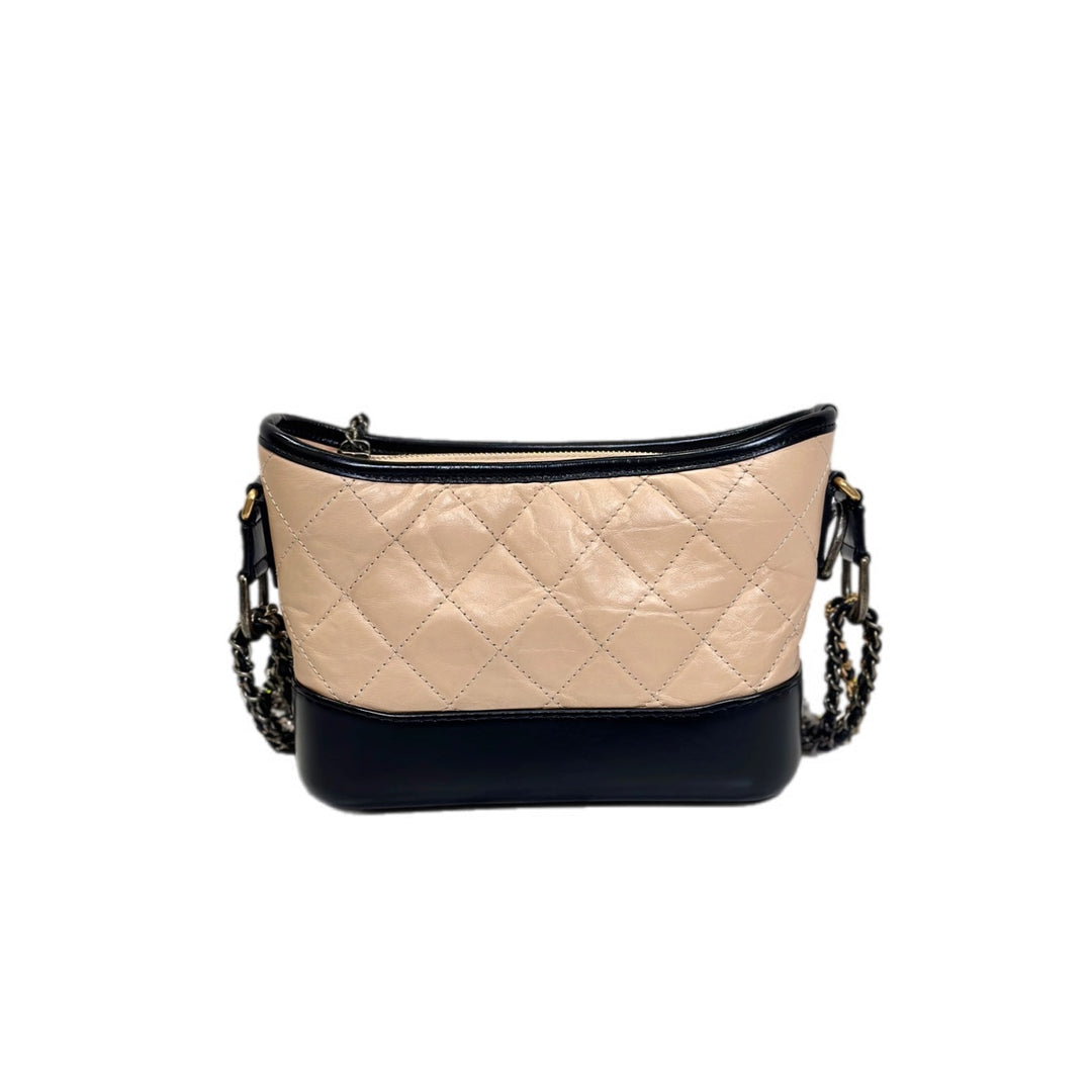 Chanel Gabrielle Small Cream Black