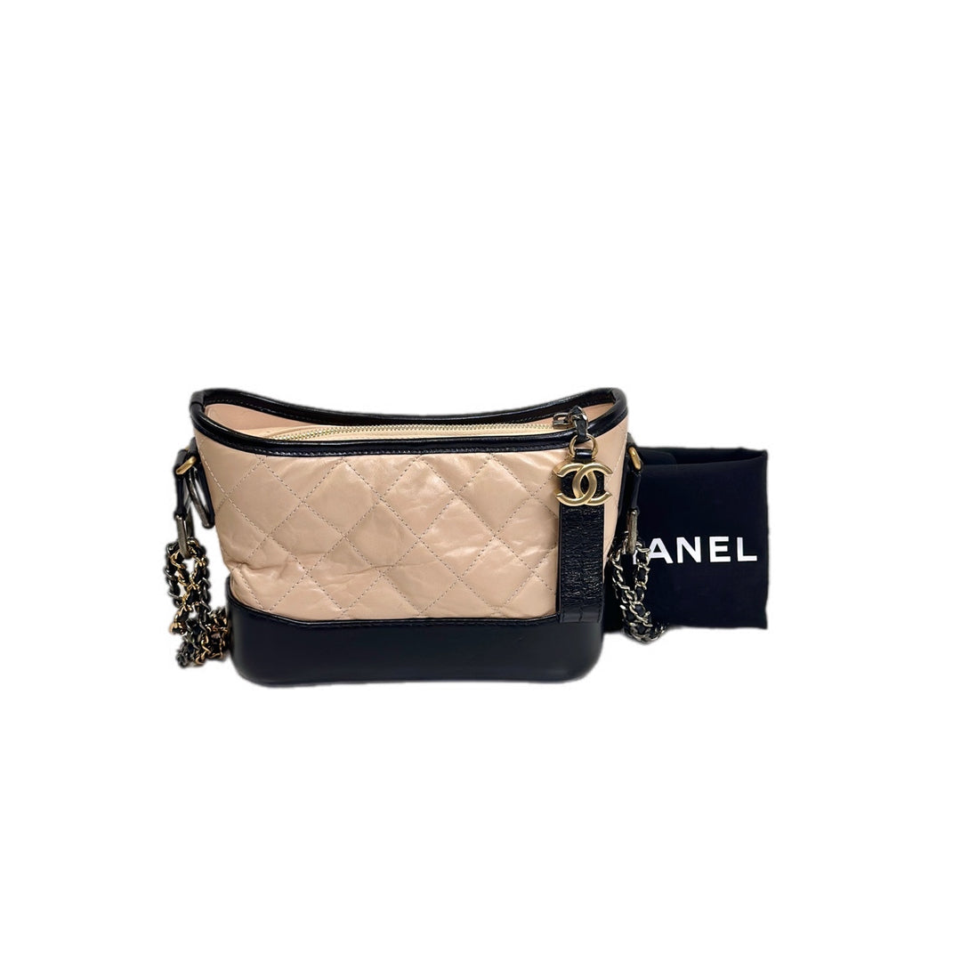 Chanel Gabrielle Small Cream Black