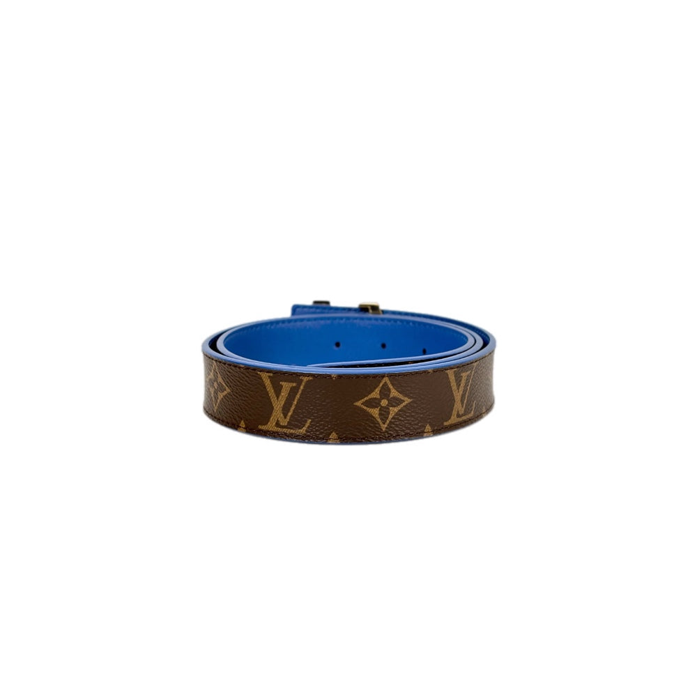Louis Vuitton 30mm Blue Reversible Belt #85