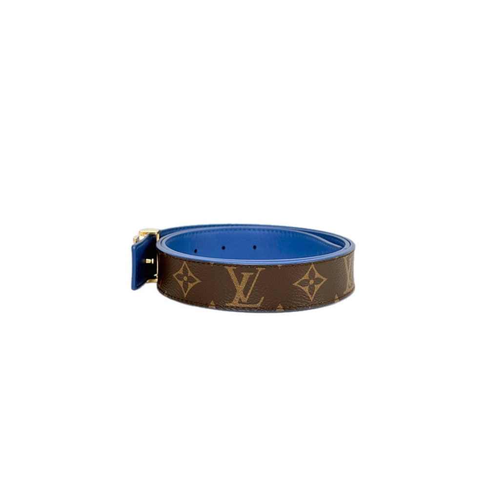 Louis Vuitton 30mm Blue Reversible Belt #85