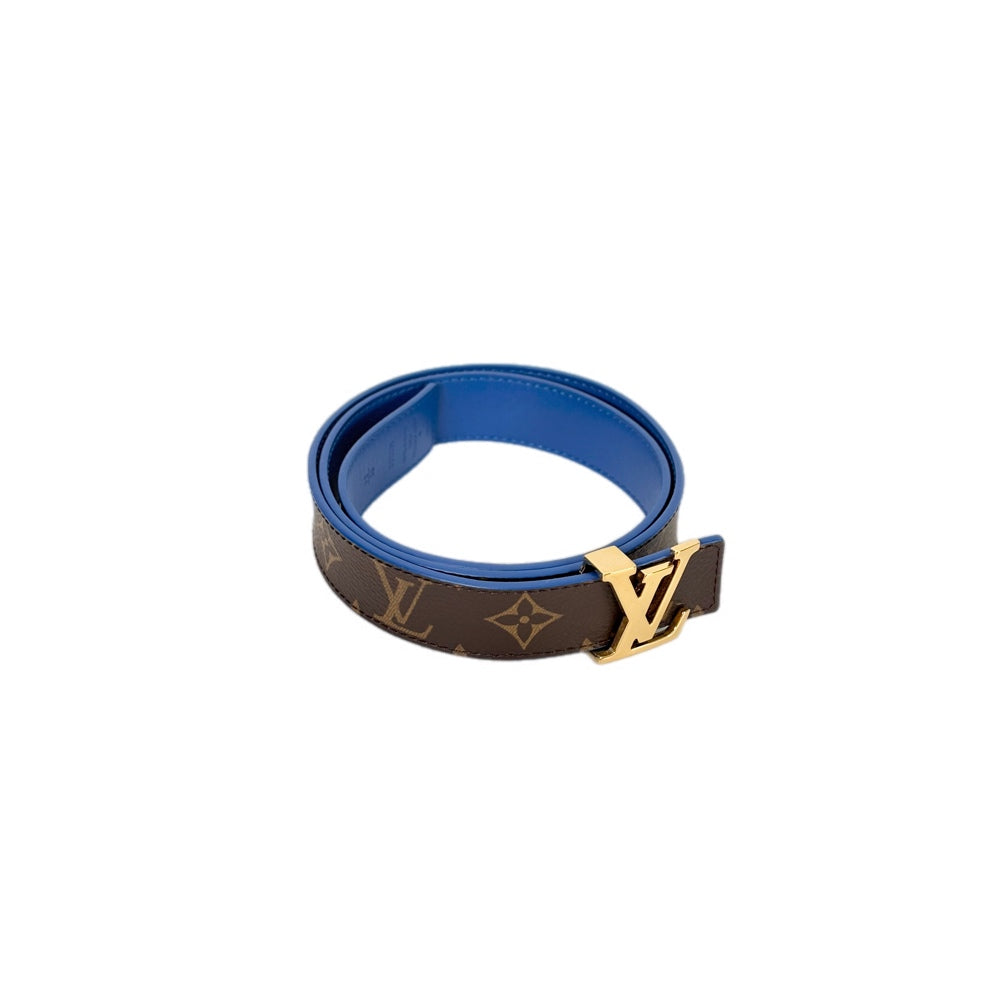 Louis Vuitton 30mm Blue Reversible Belt #85