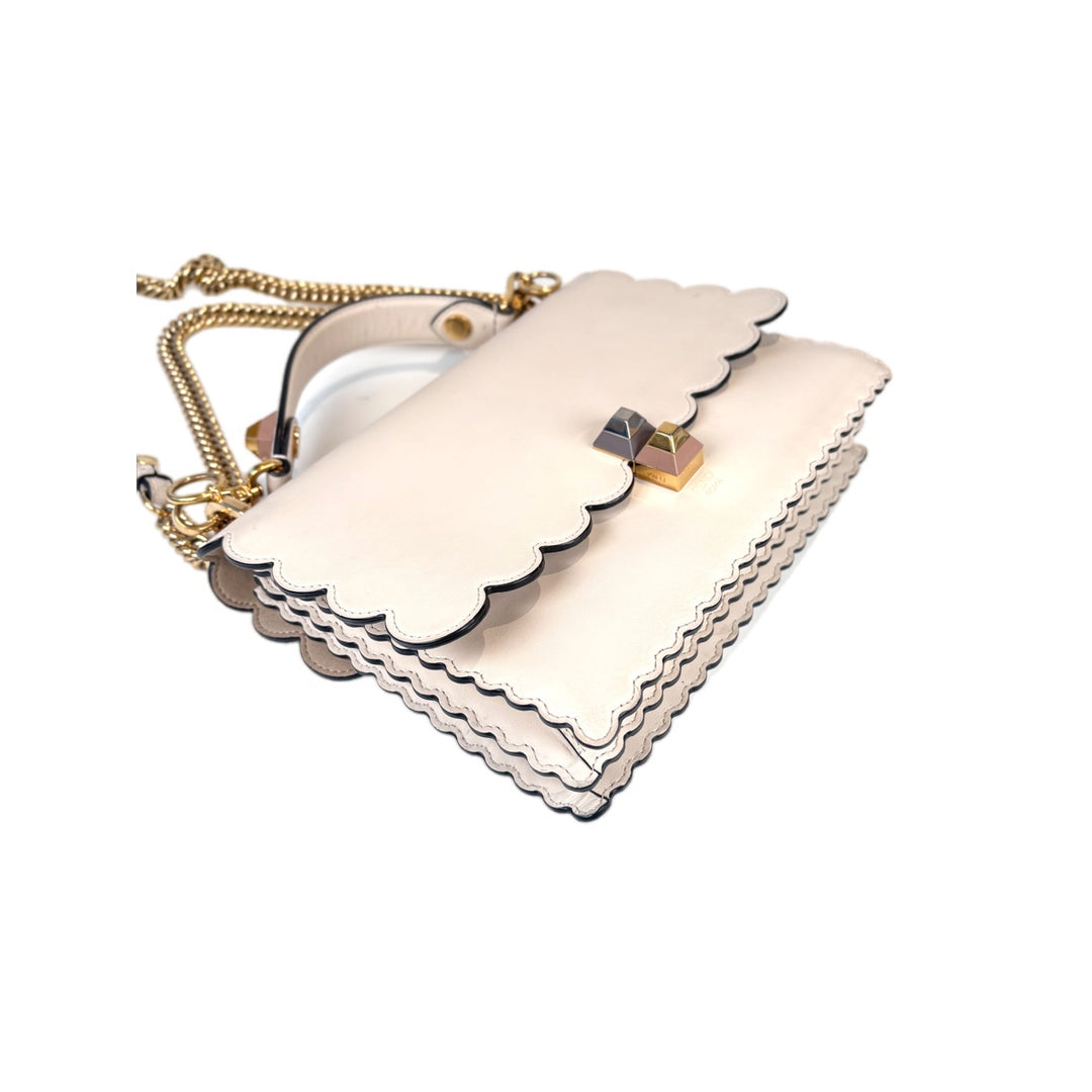 Fendi White Kan I Chain Bag