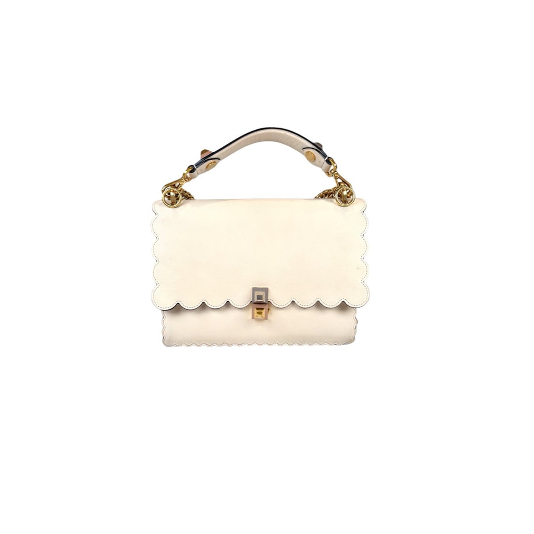 Fendi White Kan I Chain Bag