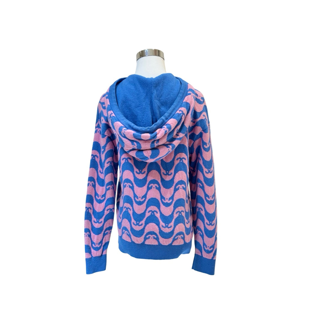 Chanel 21P Pink Cashmere Knit Logo Hoodie #34