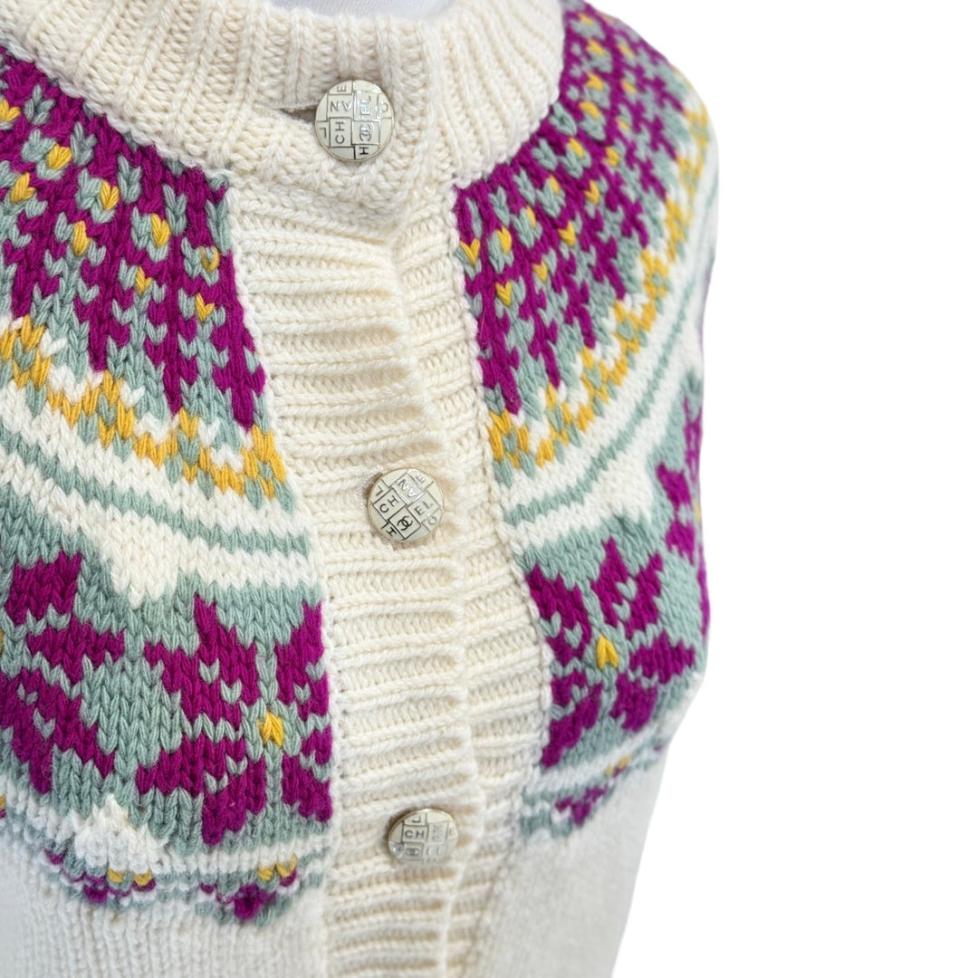 Chanel 2018 Coco Neige Wool Cardigan #36