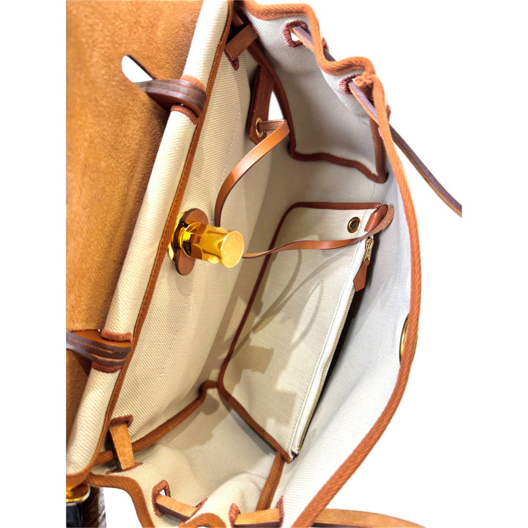 Hermes Herbag  Zip 31 Cream Color Light Brown