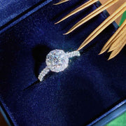 Natural White Diamond Round Ring D0.50ct d0.412ct,18K GIA