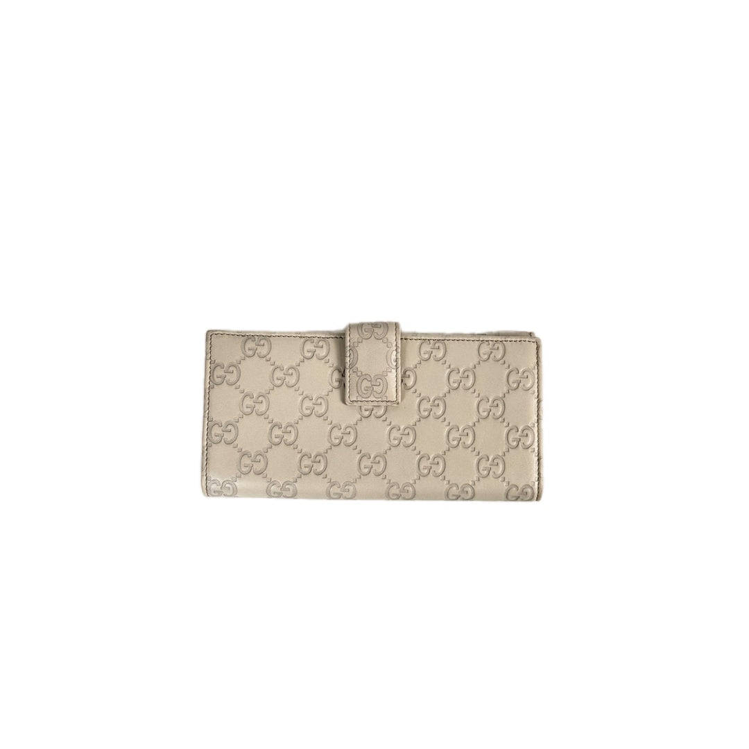 Gucci Ssima Beige Long Wallet