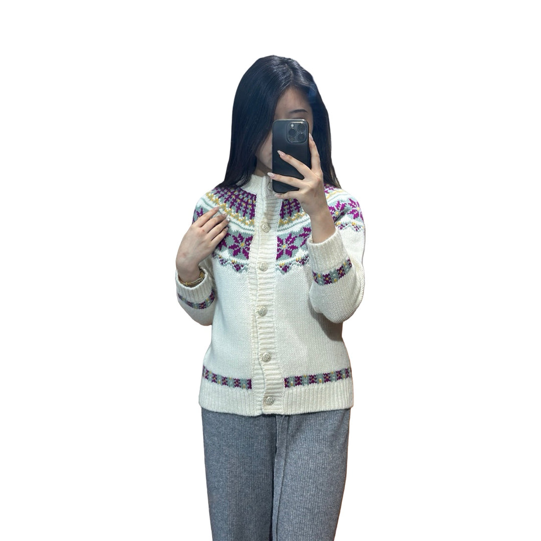 Chanel 2018 Coco Neige Wool Cardigan #36