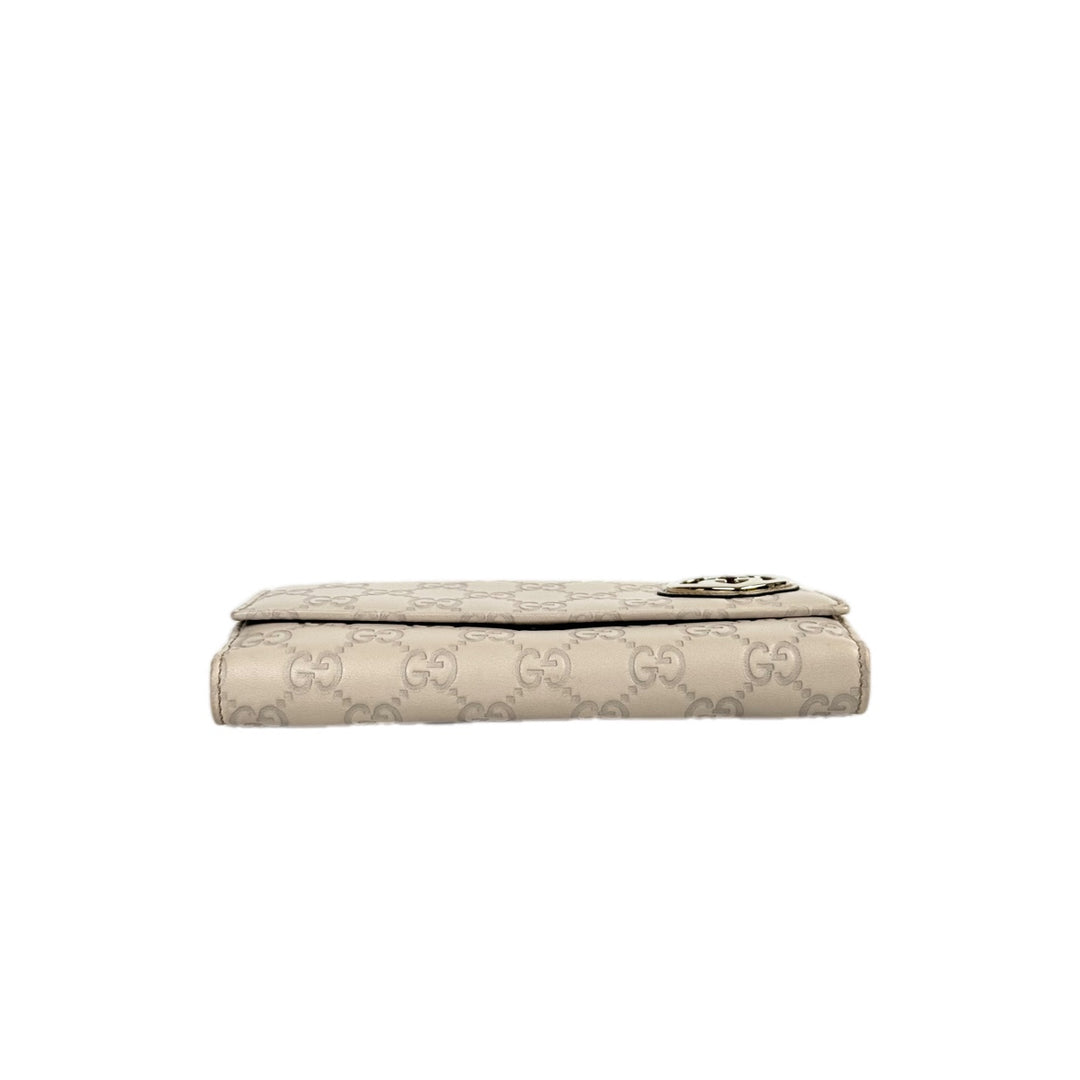 Gucci Ssima Beige Long Wallet