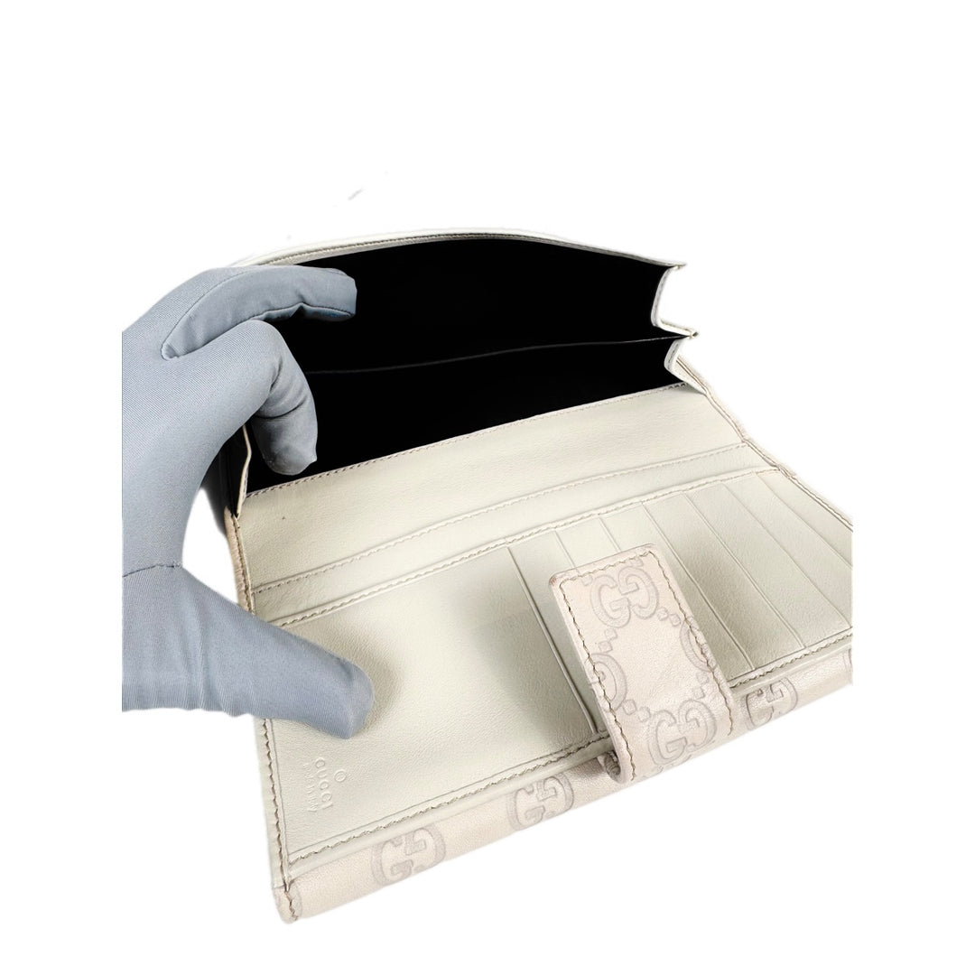 Gucci Ssima Beige Long Wallet