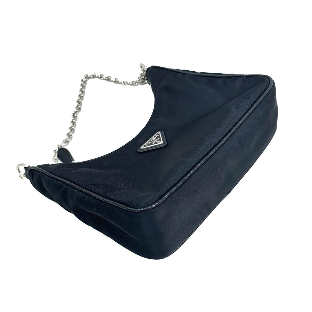 Prada Black Re-edition Re-Nylon Hobo Bag