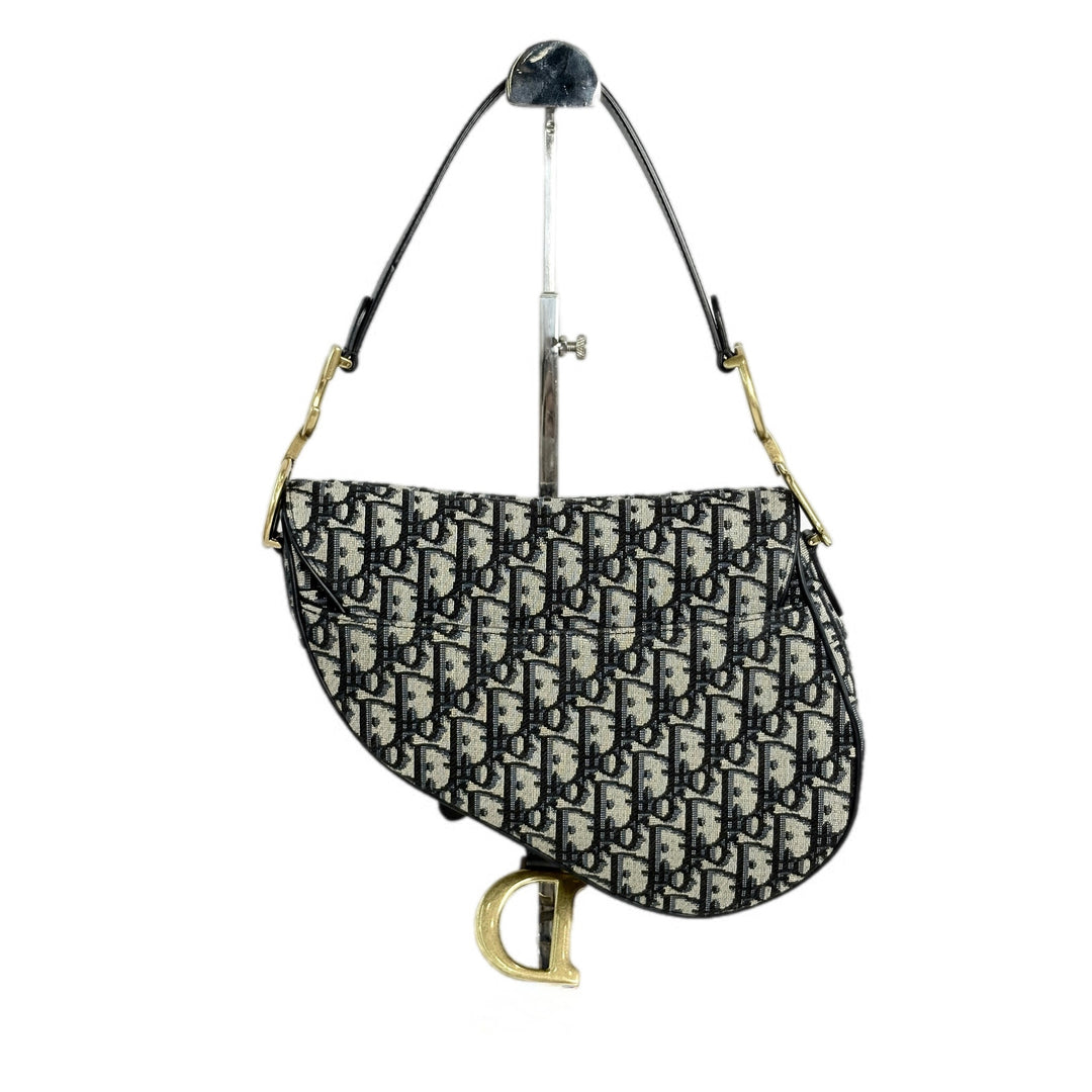 Dior Blue Saddle Bag with Strap