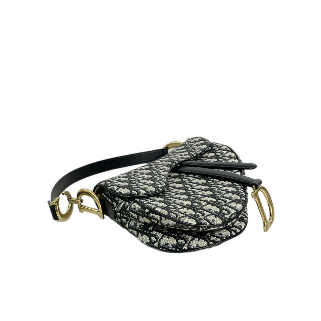 Dior Blue Saddle Bag with Strap
