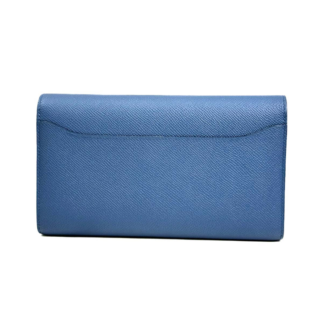 Hermes Blue Constance Long Wallet