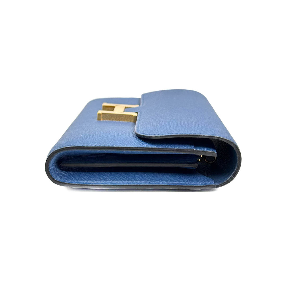 Hermes Blue Constance Long Wallet