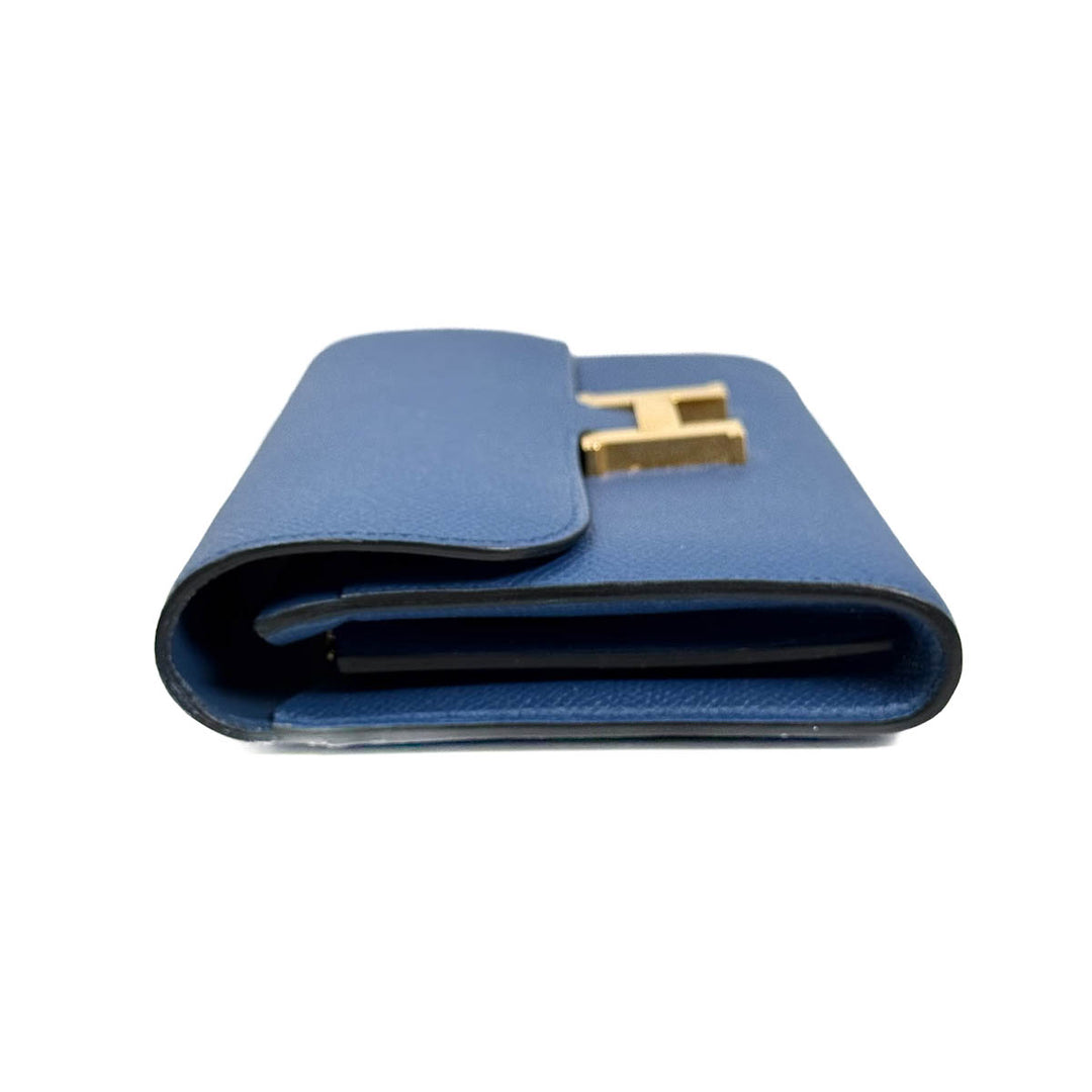 Hermes Blue Constance Long Wallet