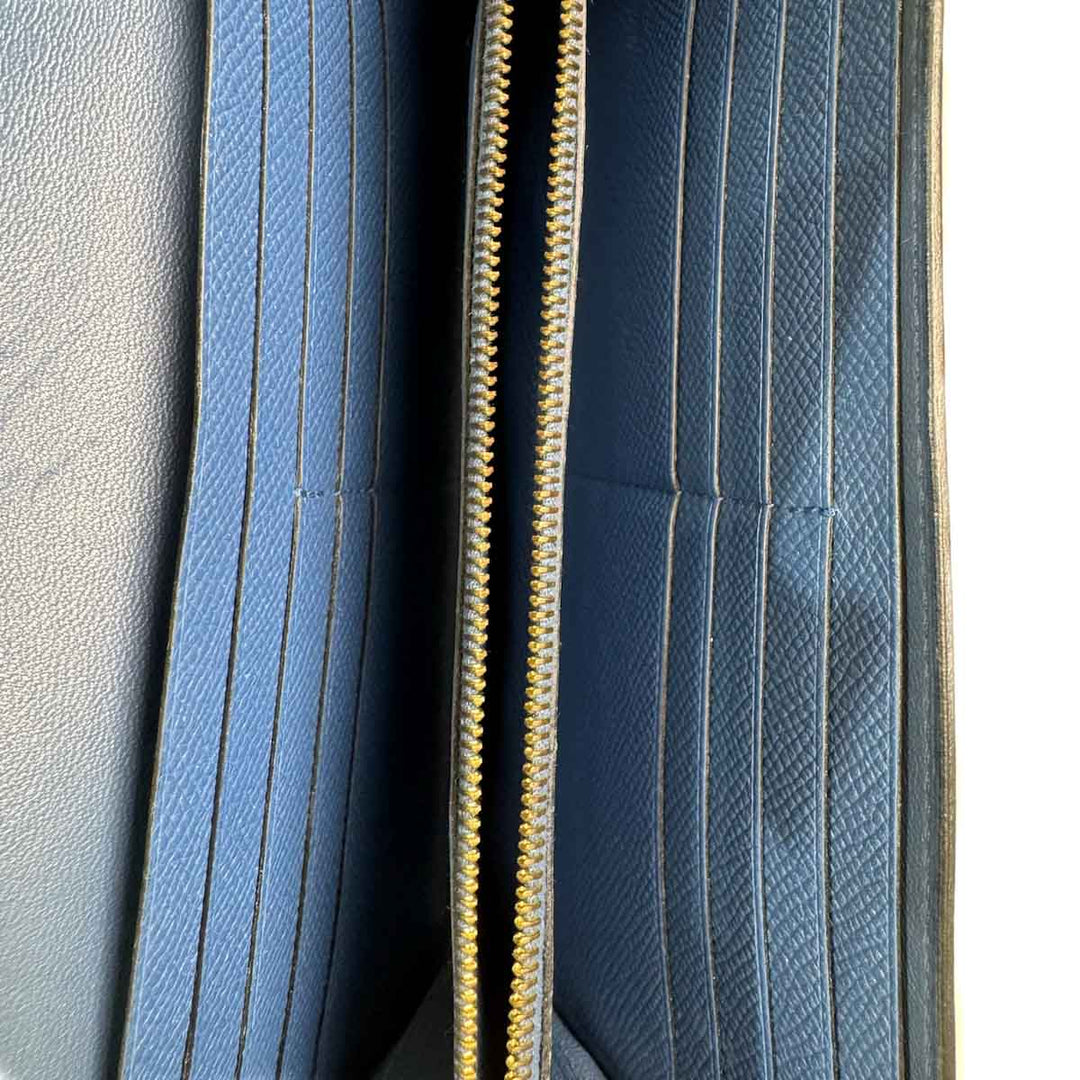 Hermes Blue Constance Long Wallet