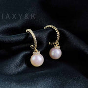 Natural Akoya Pearl Diamond Earrings 7.4mm d0.13ct, 18K