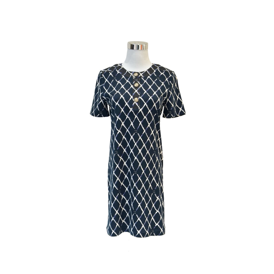 Chanel 2019 Coco Beach Quilted Print Mini Dress #34
