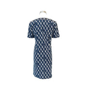 Pre-owned Chanel 2019 Coco Beach Quilted Print Mini Dress in Blue, White - photo 2