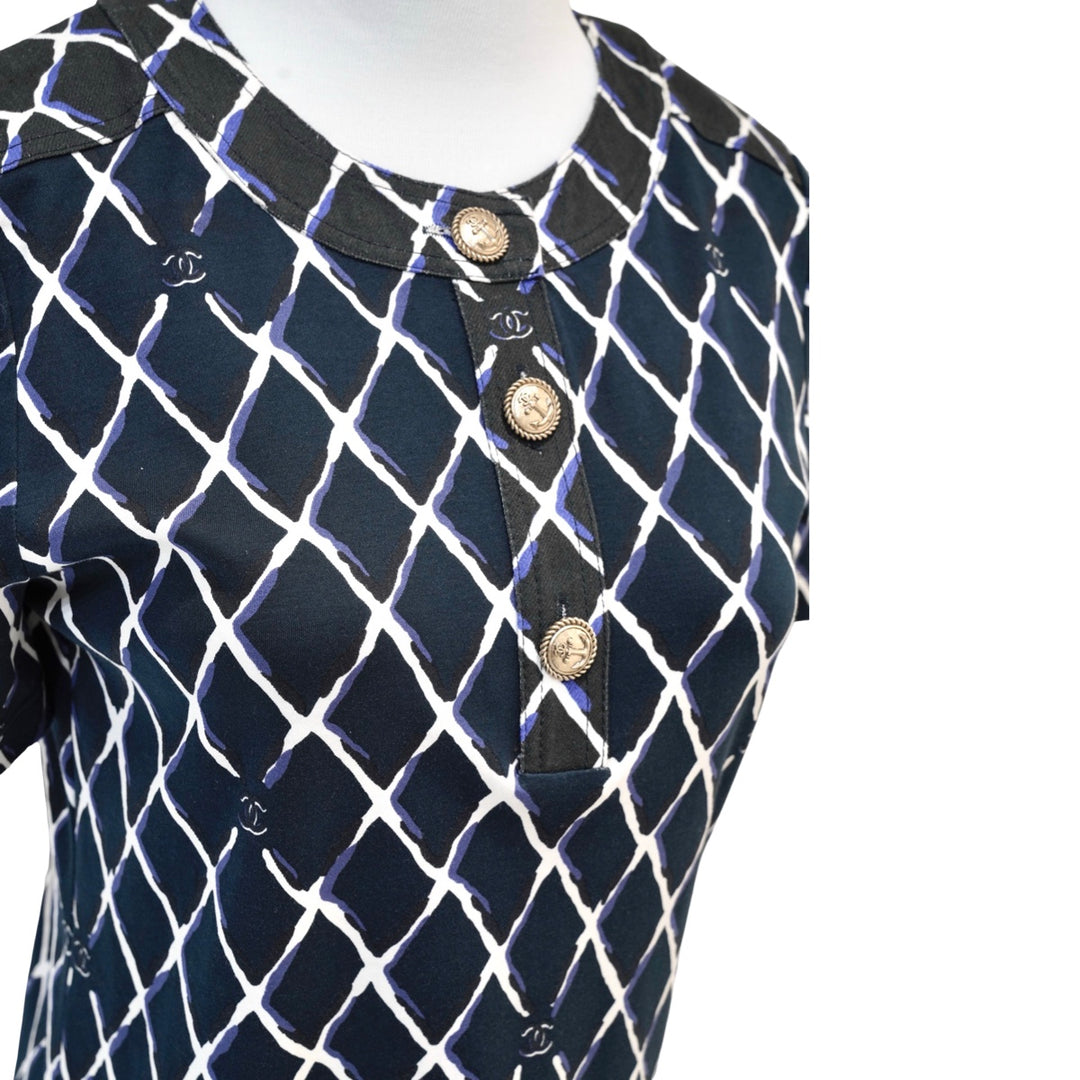 Chanel 2019 Coco Beach Quilted Print Mini Dress #34