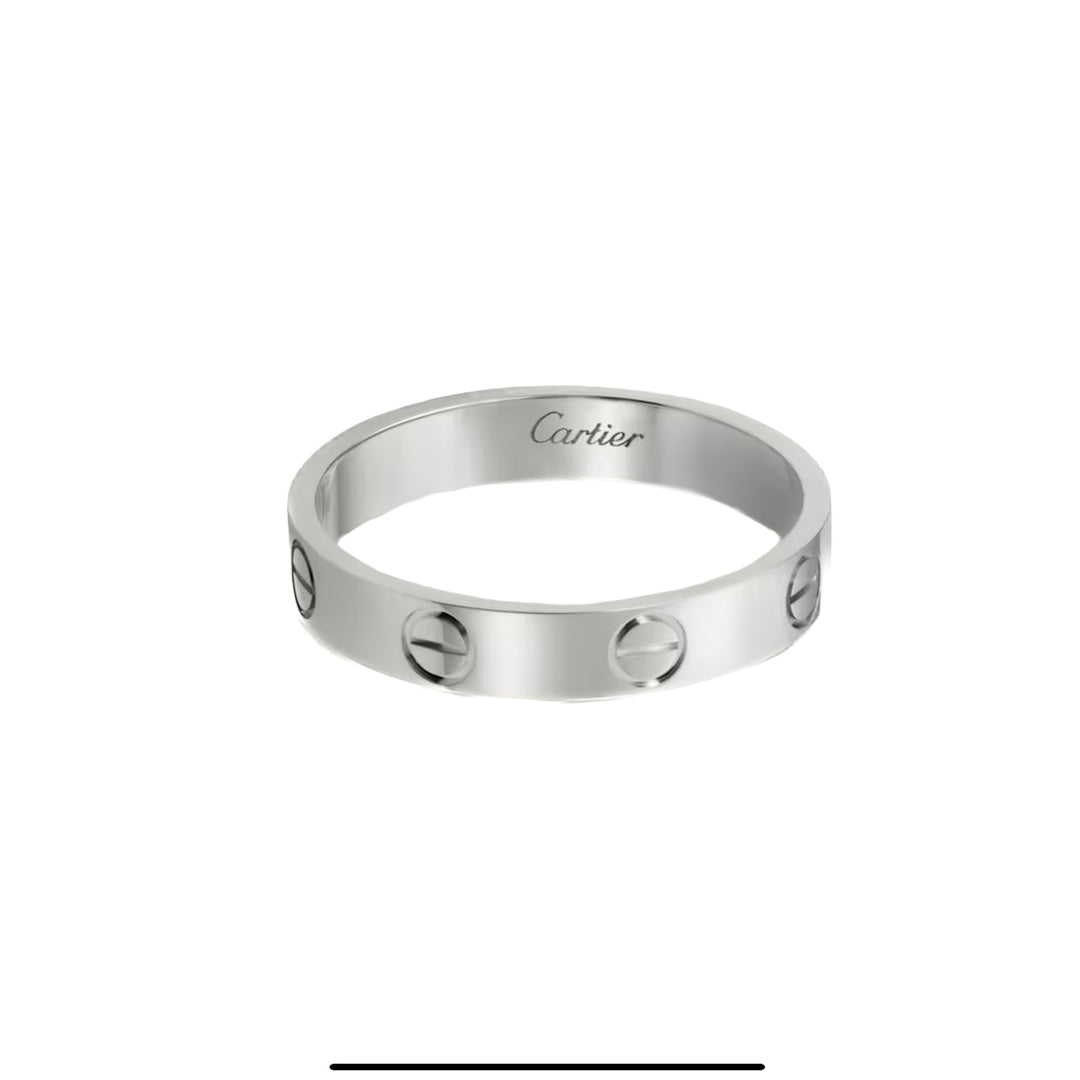 Cartier 18k White Gold Love Ring Small Model